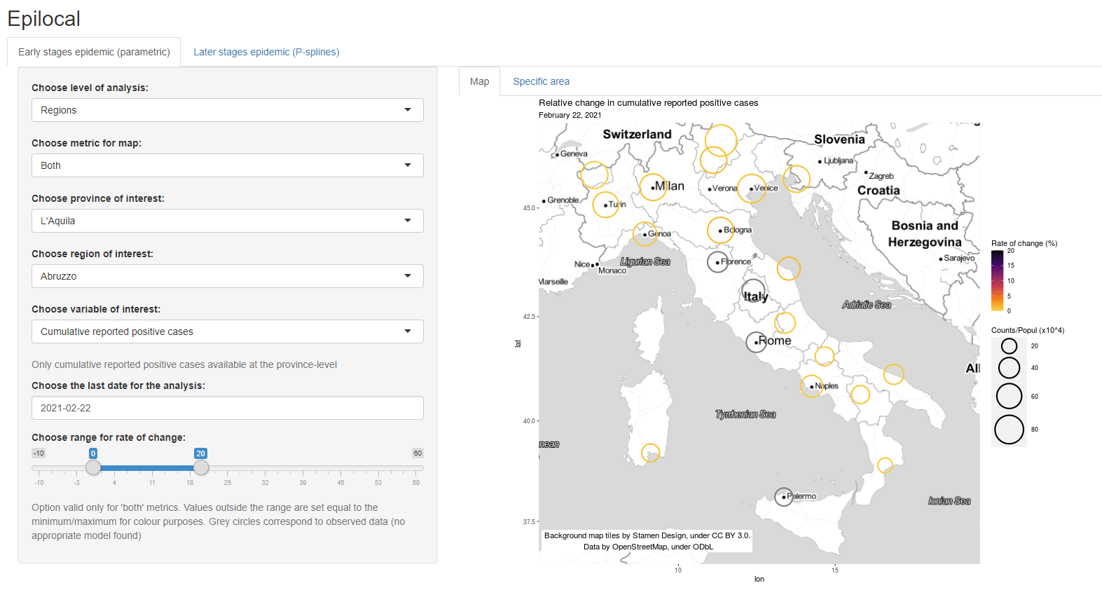 Image of Epilocal: a real-time tool for local epidemic monitoring
